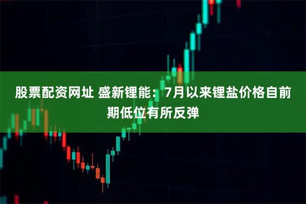 股票配资网址 盛新锂能：7月以来锂盐价格自前期低位有所反弹